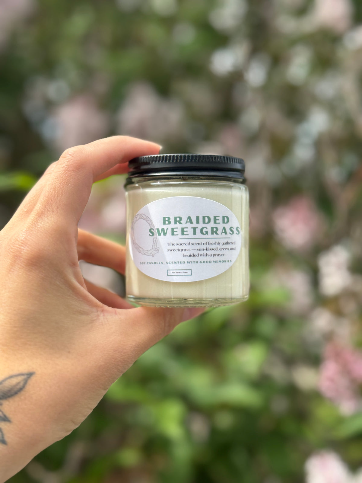Braided Sweetgrass Soy Candle